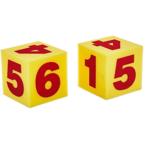 مكعبات رقمية عملاقة ناعمة (مجموعة من 2) | 13 سم ، مجموعة الرياضيات للأرقام من Learning Resources US | سن 3+
