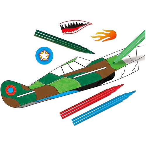 Glider Planes, 4 foam planes to make, color, and fly | Art & Craft Set by Galt UK | Ages 5+