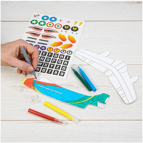 Glider Planes, 4 foam planes to make, color, and fly | Art & Craft Set by Galt UK | Ages 5+