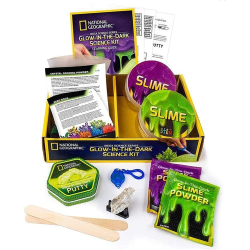 Glow-in-the-Dark Mega Science Kit | NGMEGAGID by National Geographic | Age 8+