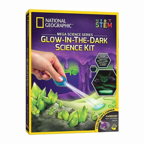 Glow-in-the-Dark Mega Science Kit | NGMEGAGID by National Geographic | Age 8+