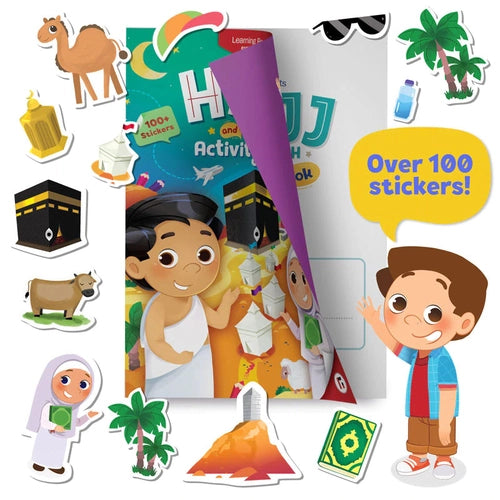 Hajj & Umrah Activity Book (Big Kids) - Islamic reading book including 100+ stickers by LearningRoots UK | Age 8+