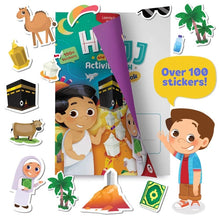 Load image into Gallery viewer, Hajj &amp; Umrah Activity Book (Big Kids) - Islamic reading book including 100+ stickers by LearningRoots UK | Age 8+
