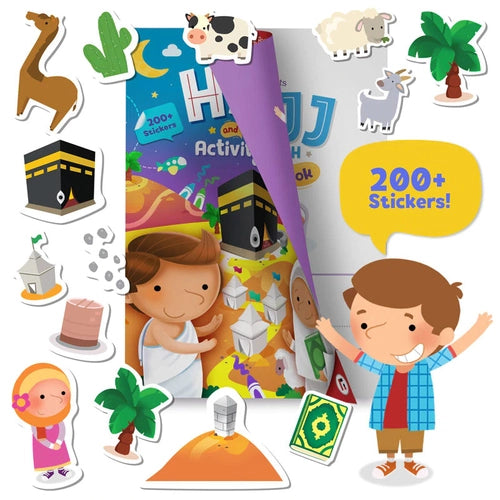 Hajj & Umrah Activity Book (Little Kids) - Islamic reading book including 200+ stickers by LearningRoots UK | Age 5+