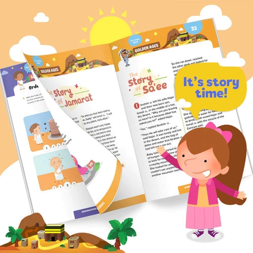 Hajj & Umrah Activity Book (Little Kids) - Islamic reading book including 200+ stickers by LearningRoots UK | Age 5+