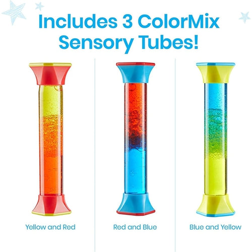 Hand2Mind ColorMix Sensory Fidget Tubes | Color Mix Science Set of 3 Tubes by Learning Resources | Age 3+