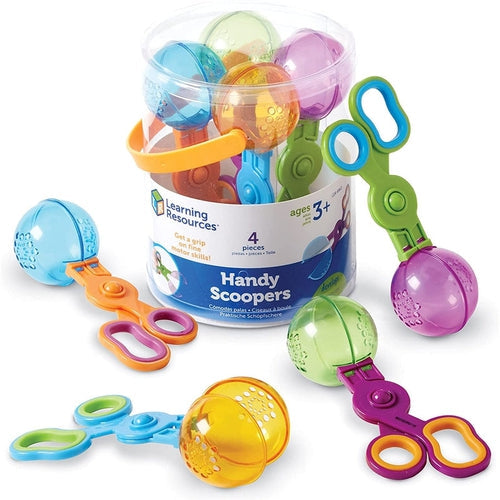 Handy Scoopers | Fine Motor Toy, Easy Scoop & Grip | 4 pcs Science set by Learning Resources US | Age 3+