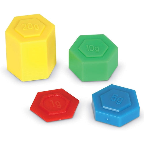 Hexagram® Metric Weight Set  | 54-Piece Math Set by Learning Resources | Age 6+