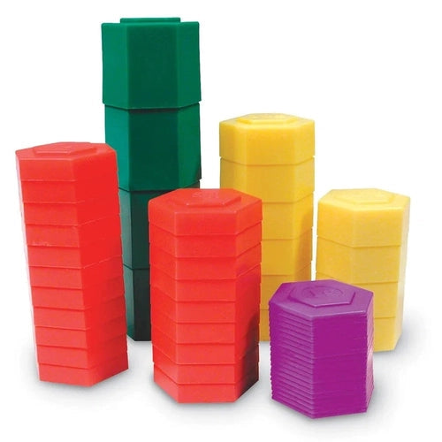 Hexagram® Metric Weight Set  | 54-Piece Math Set by Learning Resources | Age 6+