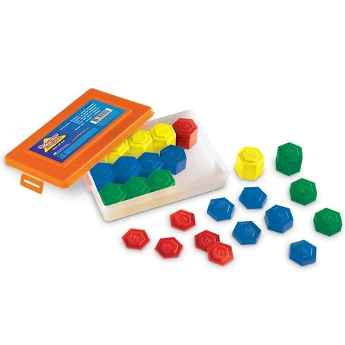 Hexagram® Metric Weight Set  | 54-Piece Math Set by Learning Resources | Age 6+