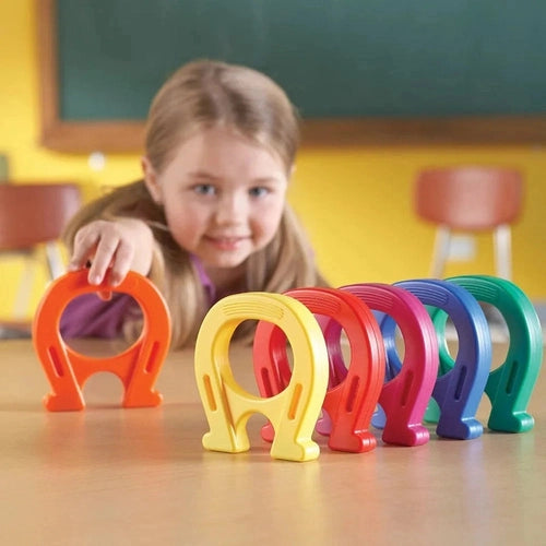 مغناطيس على شكل حدوة حصان | Mighty Magnets (مجموعة من 6) العلوم الأولية التي وضعتها Learning Resources US | سن 3+