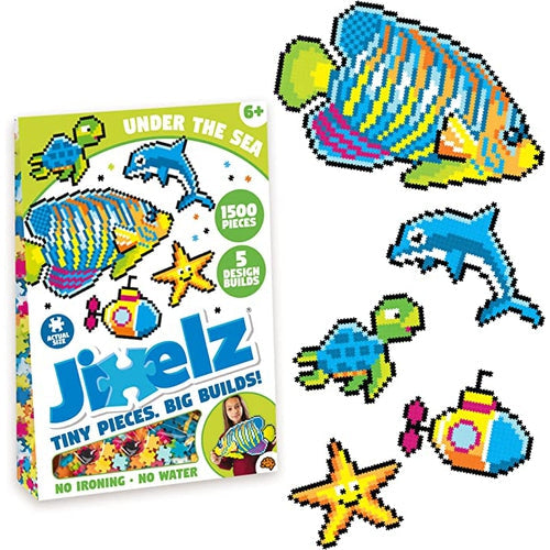 Jixelz 1500 pc سیٹ - Fat Brain Toys کی طرف سے سمندر کے نیچے پہیلیاں | 6+ کی عمر کے بچوں کے لیے تعمیراتی سیٹ