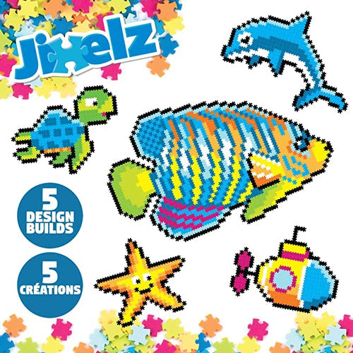 Jixelz 1500 pc سیٹ - Fat Brain Toys کی طرف سے سمندر کے نیچے پہیلیاں | 6+ کی عمر کے بچوں کے لیے تعمیراتی سیٹ