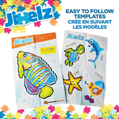 Jixelz 1500 pc سیٹ - Fat Brain Toys کی طرف سے سمندر کے نیچے پہیلیاں | 6+ کی عمر کے بچوں کے لیے تعمیراتی سیٹ