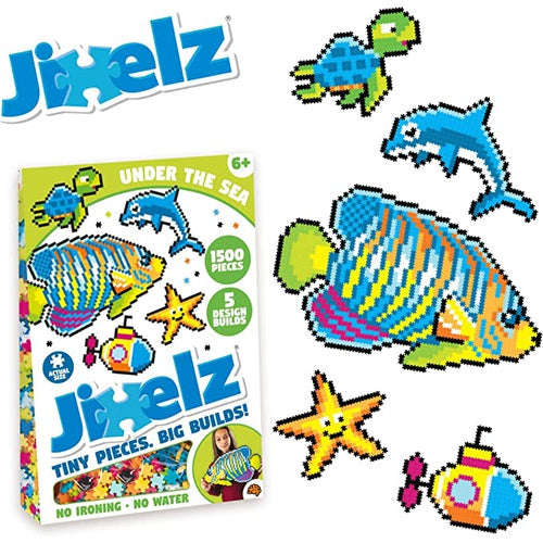 Jixelz 1500 pc سیٹ - Fat Brain Toys کی طرف سے سمندر کے نیچے پہیلیاں | 6+ کی عمر کے بچوں کے لیے تعمیراتی سیٹ