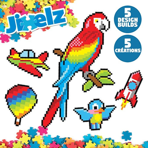 Jixelz 1500 pc Set - فوق في ألغازِ الهواءِ بألعابِ الدماغِ السمينةِ | مجموعة البناء للأطفال من سن 6+