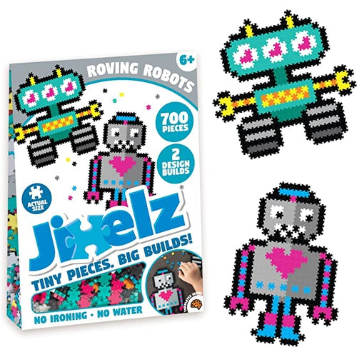 Jixelz 700 pc سیٹ - Roving Robots Puzzles by Fat Brain Toys | 6+ کی عمر کے بچوں کے لیے تعمیراتی سیٹ 