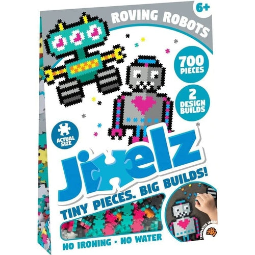 Jixelz 700 pc سیٹ - Roving Robots Puzzles by Fat Brain Toys | 6+ کی عمر کے بچوں کے لیے تعمیراتی سیٹ 