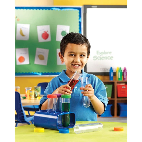 Jumbo Test Tubes with Stand | Science Set of 6 Tubes by Learning Resources | Age 3+