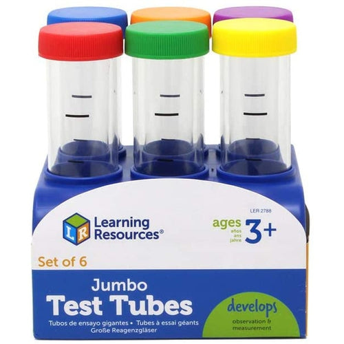 Jumbo Test Tubes with Stand | Science Set of 6 Tubes by Learning Resources | Age 3+