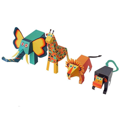 Jungle Animals - Paper Art Kit, by Pukaca PT | Age 6+