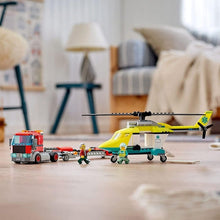 تحميل الصورة في عارض المعرض ، مجموعة بناء LEGO CITY Rescue Helicopter Transport 60343 | طقم بناء 215 قطعة للأطفال من سن 5+
