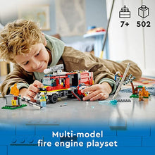 Load image into Gallery viewer, LEGO City Fire Command Unit 60374, Rescue Fire Engine Toy Set | 502 Pieces Construction Set for Kids age 7+
