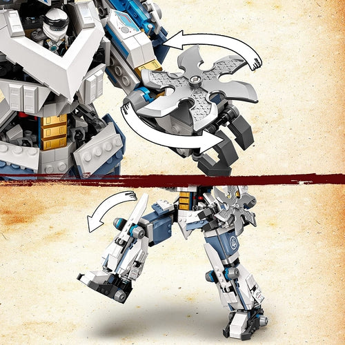 LEGO® 71738 Ninjago Legacy Zane’S Titan Mech Battle With Jay Golden Figure And 2 Ghost Warriors | 840 Pieces Construction set for creative kids age 9+