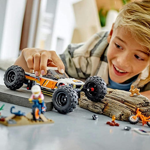 LEGO® سٹی 4x4 آف روڈر ایڈونچرز 60387 | 252 ٹکڑوں والا کنسٹرکشن کھلونے کا سیٹ 6 سال اور اس سے زیادہ عمر کے بچوں کے لیے