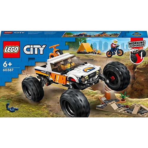 مجموعة ألعاب البناء LEGO® City 4x4 Off-Roader Adventures 60387 | مجموعة بناء 252 قطعة للأطفال من سن 6 سنوات فما فوق