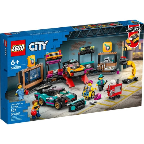 مجموعة ألعاب بناء مرآب السيارات المخصصة من LEGO® City 60389 | طقم بناء 507 قطعة للأطفال من سن 6 سنوات فما فوق