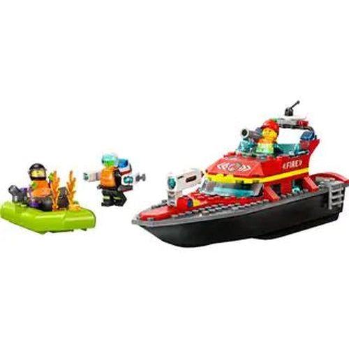 LEGO® City Fire Rescue Boat Building Toy Set 60373 | 144 Pieces Construction Set for Kids Age 5+