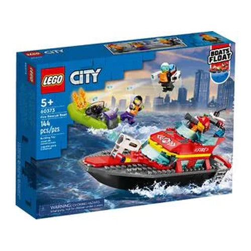 LEGO® City Fire Rescue Boat Building Toy Set 60373 | 144 Pieces Construction Set for Kids Age 5+