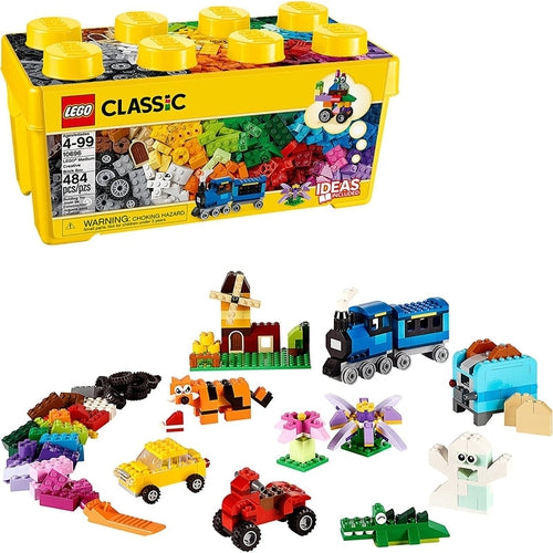 LEGO® Classic Medium - Creative Brick Box 10696 | طقم بناء مكون من 484 قطعة للأطفال من سن 4+