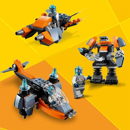 LEGO® Creator 3in1 Cyber ​​Drone 31111 | 113 ٹکڑوں کے بلڈنگ بلاکس / 6 سال سے زیادہ عمر کے تخلیقی بچوں کے لیے تعمیراتی سیٹ 
