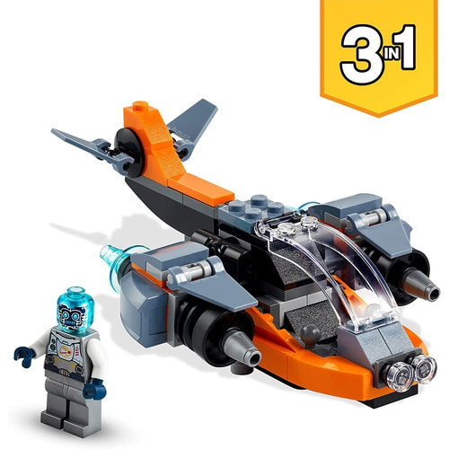 LEGO® Creator 3in1 Cyber ​​Drone 31111 | 113 ٹکڑوں کے بلڈنگ بلاکس / 6 سال سے زیادہ عمر کے تخلیقی بچوں کے لیے تعمیراتی سیٹ 