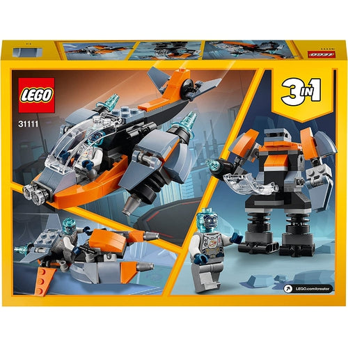 LEGO® Creator 3in1 Cyber ​​Drone 31111 | 113 ٹکڑوں کے بلڈنگ بلاکس / 6 سال سے زیادہ عمر کے تخلیقی بچوں کے لیے تعمیراتی سیٹ 