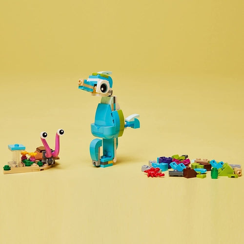 LEGO® Creator 3in1 Dolphin and Turtle 31128 | 137 ٹکڑوں کی تعمیر کے بلاکس / 6 سال سے زیادہ عمر کے تخلیقی بچوں کے لیے تعمیراتی سیٹ 