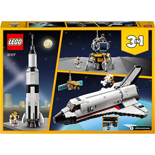 LEGO® Creator 3in1 Space Shuttle Adventure to Rocket Toy and Lunar Lander Vehicles 31117 | Construction Set for Kids Age 8+