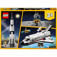 تحميل الصورة في عارض المعرض ، LEGO® Creator 3in1 Space Shuttle Adventure to Rocket Toy and Lunar Lander Vehicles 31117 | مجموعة البناء للأطفال من سن 8+
