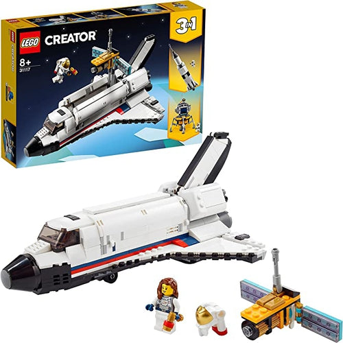 LEGO® Creator 3in1 Space Shuttle Adventure to Rocket Toy and Lunar Lander Vehicles 31117 | مجموعة البناء للأطفال من سن 8+