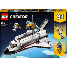 تحميل الصورة في عارض المعرض ، LEGO® Creator 3in1 Space Shuttle Adventure to Rocket Toy and Lunar Lander Vehicles 31117 | مجموعة البناء للأطفال من سن 8+
