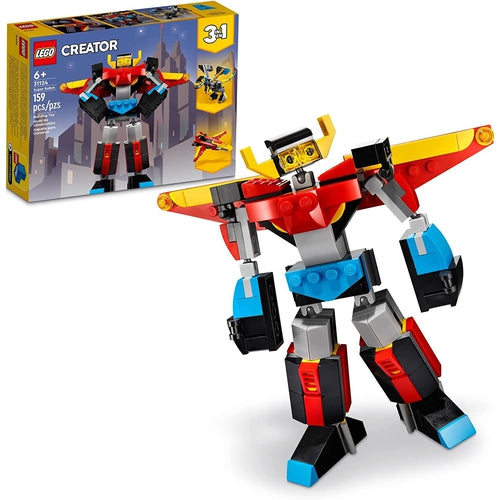LEGO® Creator 3in1 سپر روبوٹ 31124 | 159 ٹکڑوں کی تعمیر کے بلاکس / 6 سال سے زیادہ عمر کے تخلیقی بچوں کے لیے تعمیراتی سیٹ 