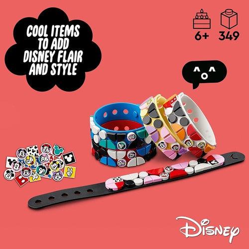 LEGO® DOTS Disney Mickey & Friends Bracelets Mega Pack 41947 | مجموعة من 349 قطعة من الأعمال الفنية والحرفية DIY للأطفال من سن 6 سنوات فما فوق