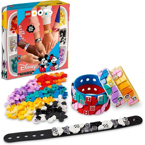 LEGO® DOTS Disney Mickey & Friends Bracelets Mega Pack 41947 | مجموعة من 349 قطعة من الأعمال الفنية والحرفية DIY للأطفال من سن 6 سنوات فما فوق