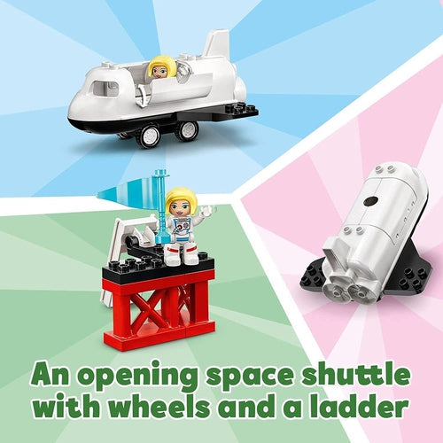 LEGO® DUPLO ٹاؤن اسپیس شٹل مشن راکٹ 10944 | 2+ سال کے بچوں کے لیے 23 ٹکڑوں کا تعمیراتی سیٹ 