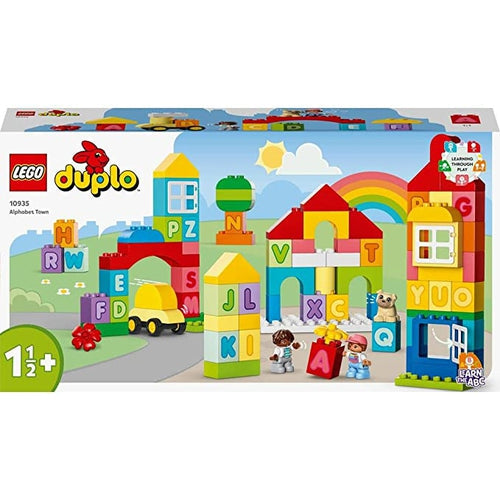 مجموعة بناء LEGO® DUPLO® Classic Alphabet Town 10935 | طقم بناء مكون من 87 قطعة للأطفال من سن 1+