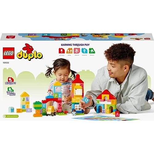 مجموعة بناء LEGO® DUPLO® Classic Alphabet Town 10935 | طقم بناء مكون من 87 قطعة للأطفال من سن 1+
