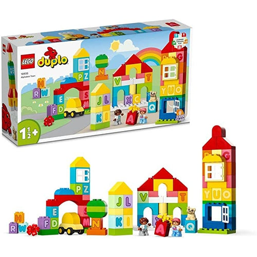 مجموعة بناء LEGO® DUPLO® Classic Alphabet Town 10935 | طقم بناء مكون من 87 قطعة للأطفال من سن 1+