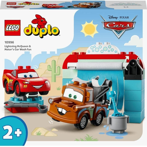 LEGO DUPLO ) Disney and Pixar’s Cars Lightning McQueen ' s Car Wash Fun 10996 (29 Pieces) | مجموعة البناء للأطفال من سن 4+